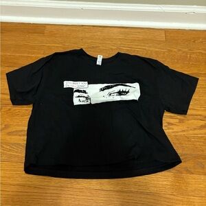 Ideal Girls Black Graphic T-Shirt Size Medium